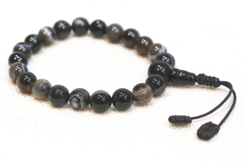 Black agate wrist mala - Image 2