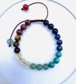 7chakra bracelet / natural stone /8mm Nepal stones