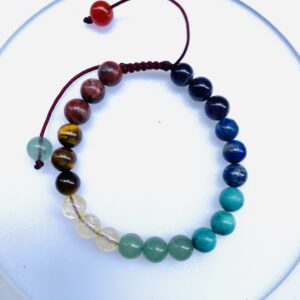 7chakra bracelet / natural stone /8mm Nepal stones