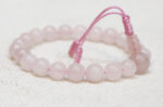 Rosequartz Gemstone wrist mala 8mm