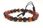 Fire agate wrist stone mala bracelets 8mm