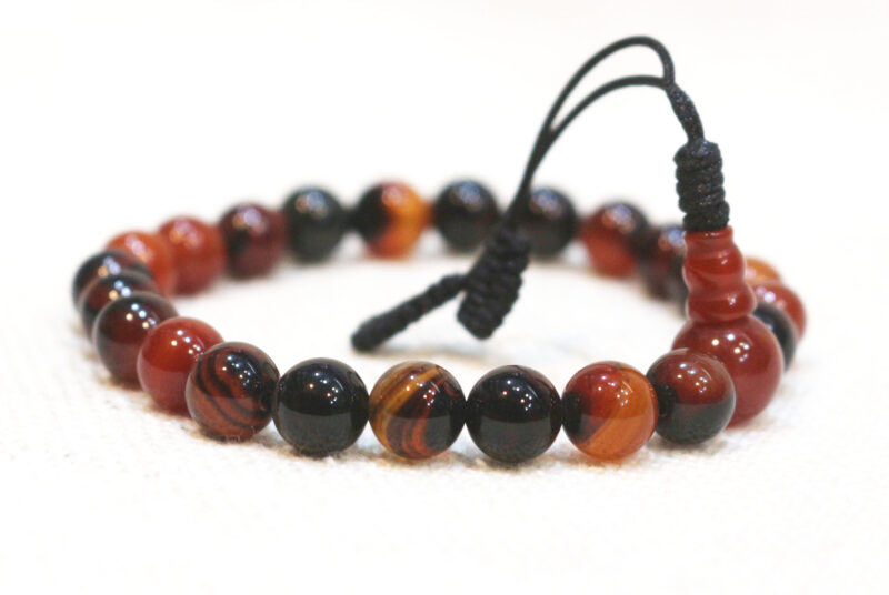 Fire agate wrist stone mala bracelets 8mm