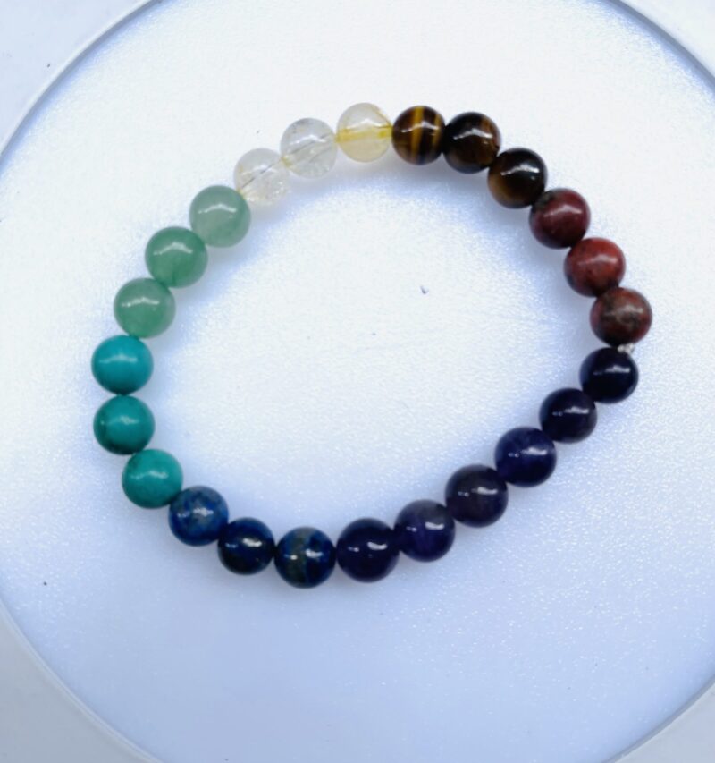7chakra bracelet / natural stone /8mm Nepal stones - Image 2