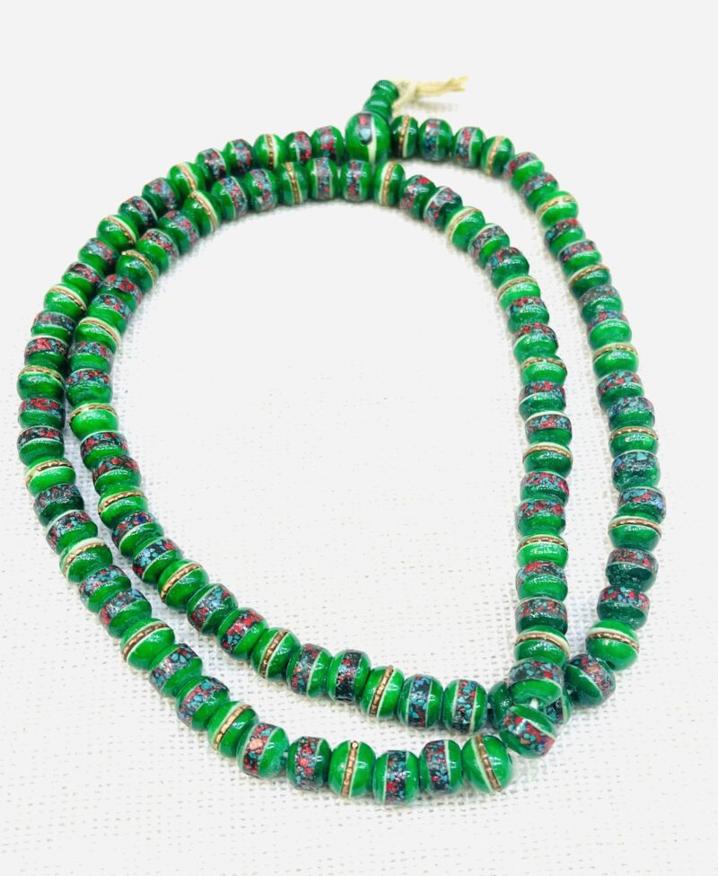 Nepal Inlay Bone beads / 108beads necklace /Handmade beads - Image 7
