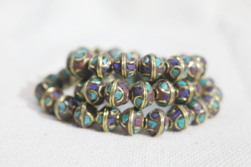 Tibetan Brass Beads handmade 016