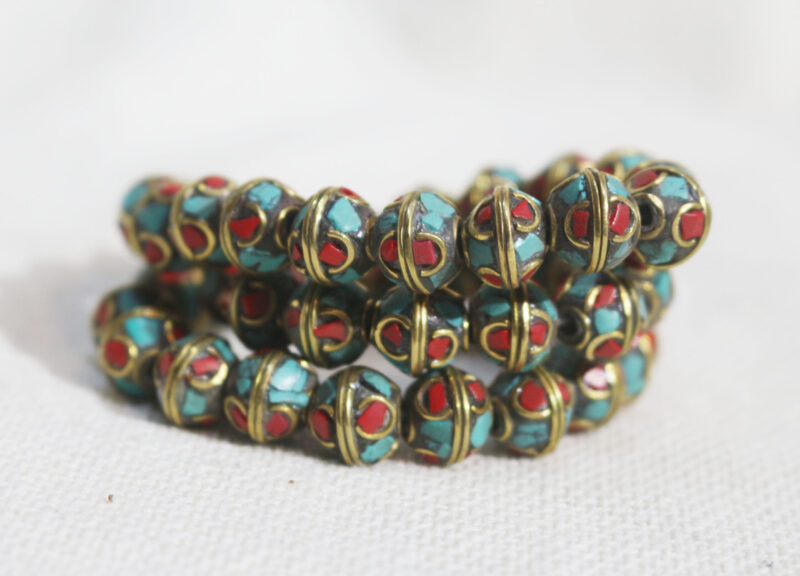 Nepalese handmade Brass Beads 017