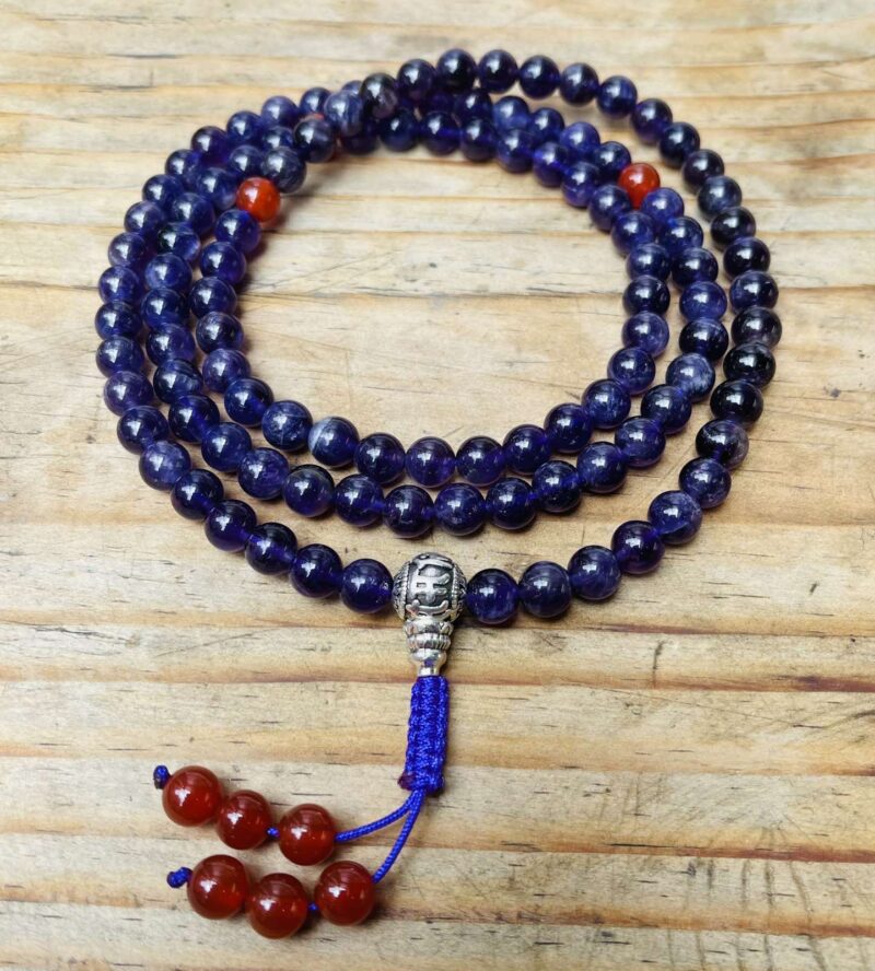 Amethyst 108 beads prayerbead mala/Handmade In Nepal - Image 3