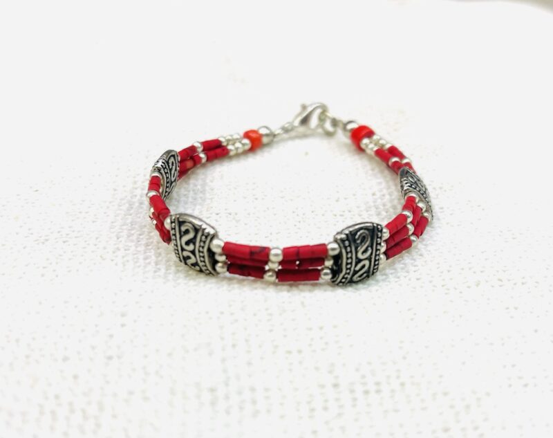 Afgani tiny stone bracelet / handmade in nepal - Image 3