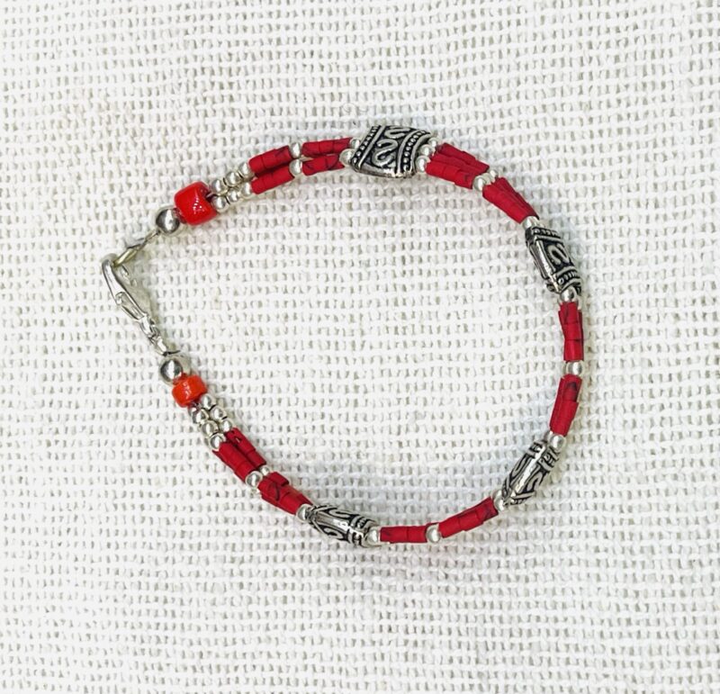 Afgani tiny stone bracelet / handmade in nepal - Image 4