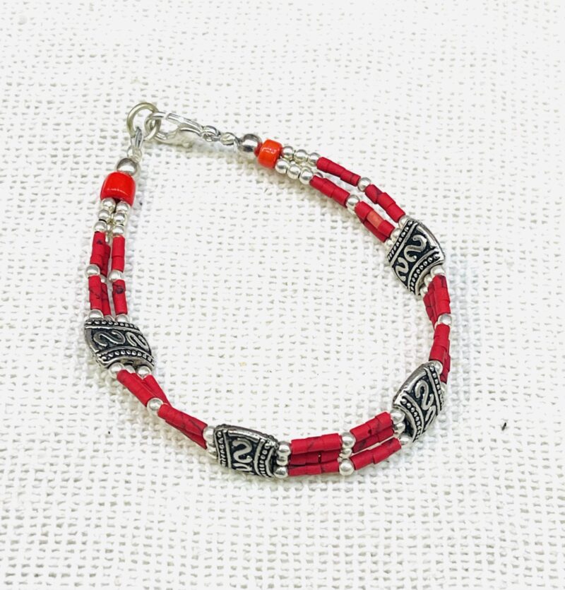 Afgani tiny stone bracelet / handmade in nepal - Image 2