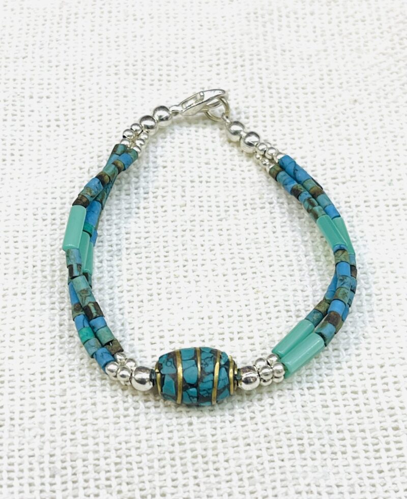 Afgani tiny stone bracelet / handmade in nepal - Image 5