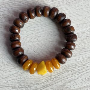 Bodhi seed Bracelets with Amber