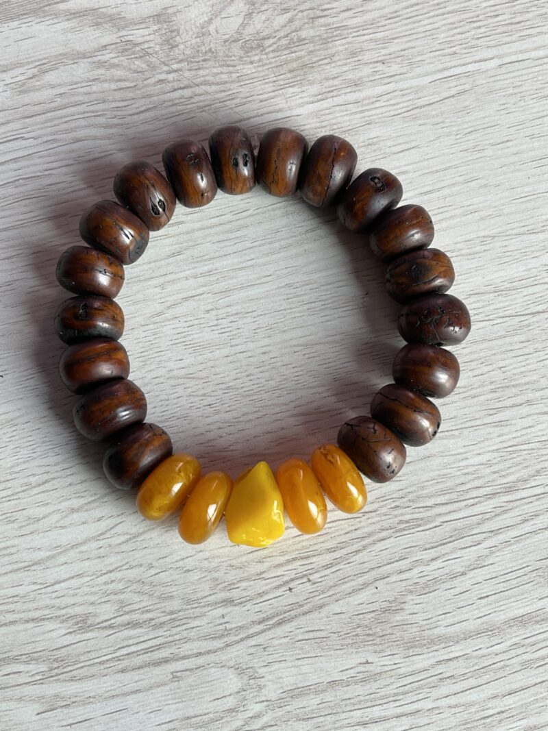 Bodhi seed Bracelets with Amber