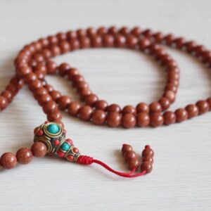 Sunstone Mala Necklace/prayer beads 108 Nepal/Tibetan Beads Stone
