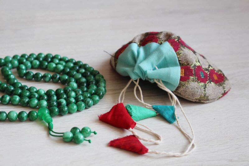 Green Jade stone /Mala Necklace /108 prayer beads Nepal - Image 4