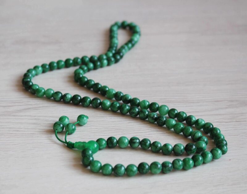 Green Jade stone /Mala Necklace /108 prayer beads Nepal - Image 2